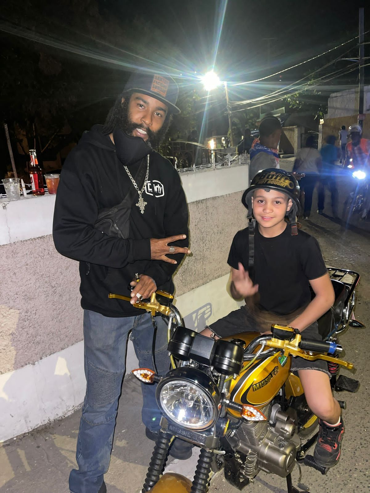 Young rider on a mini bike